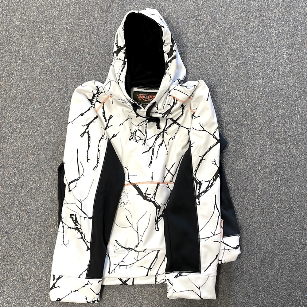 Trail Crest White Camo Hoodie L